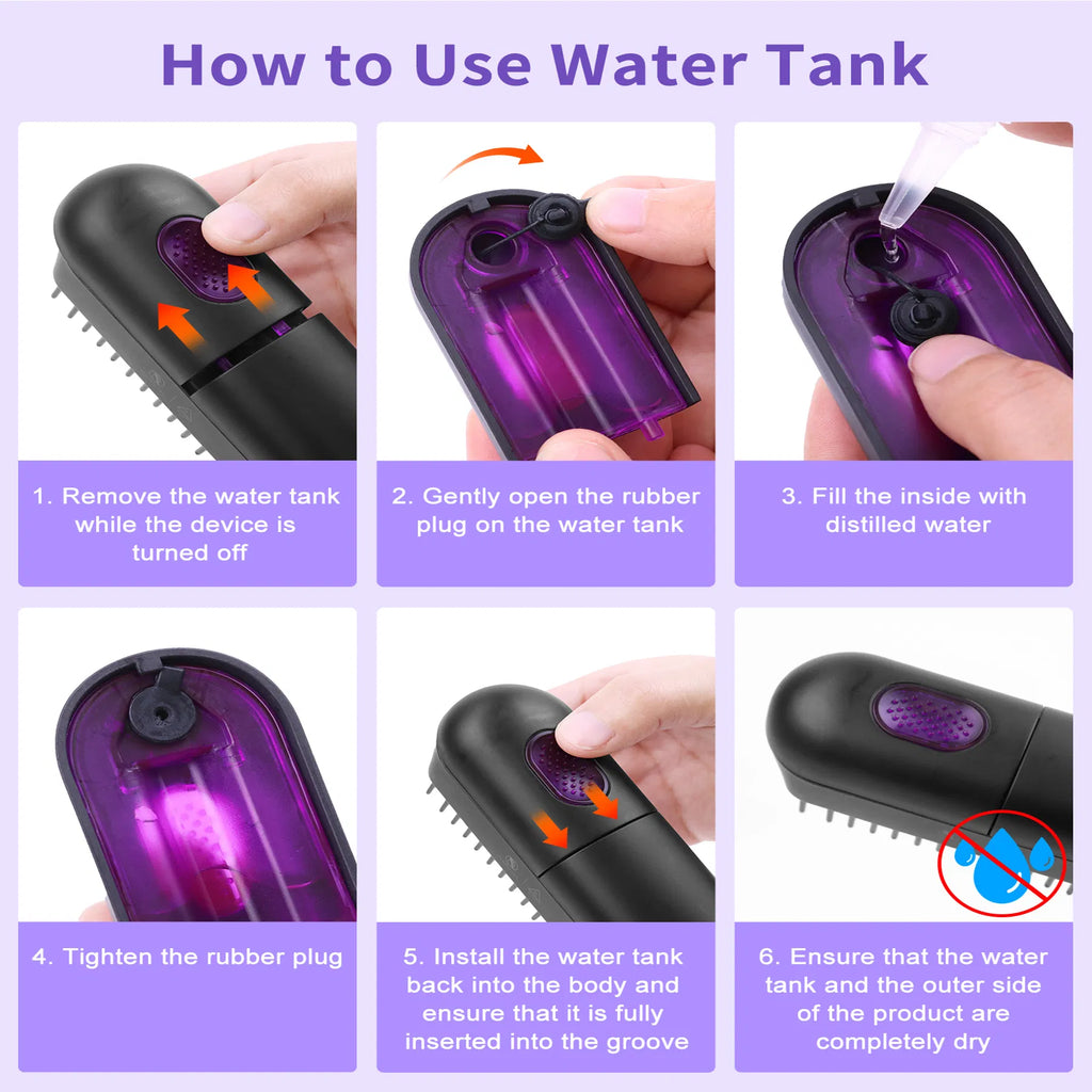 Hair Straightener Brush, Ionic Plus Steam Straightening Brush For Smooth, Anti-frizz Hair, Anti-Scald Ceramic Straightening Comb, Heated Straightener Brush Flat Iron Fast Heating For Home Salon