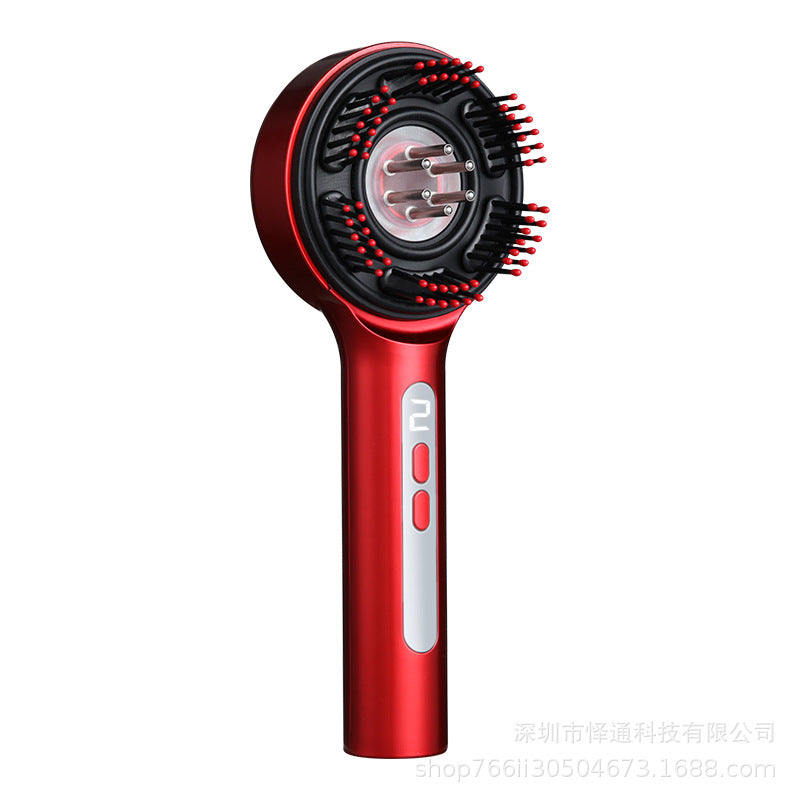 Rubbing Hair Comb Scalp Electric Massage Comb Red Light Anti-density Hair Growth Device